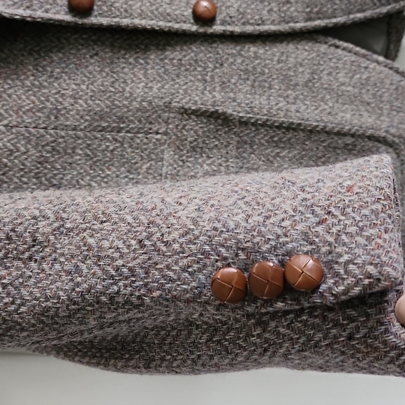 Vintage Adam Row Harris  💯 Wool Blazer Sz Small - Picture 6 of 10